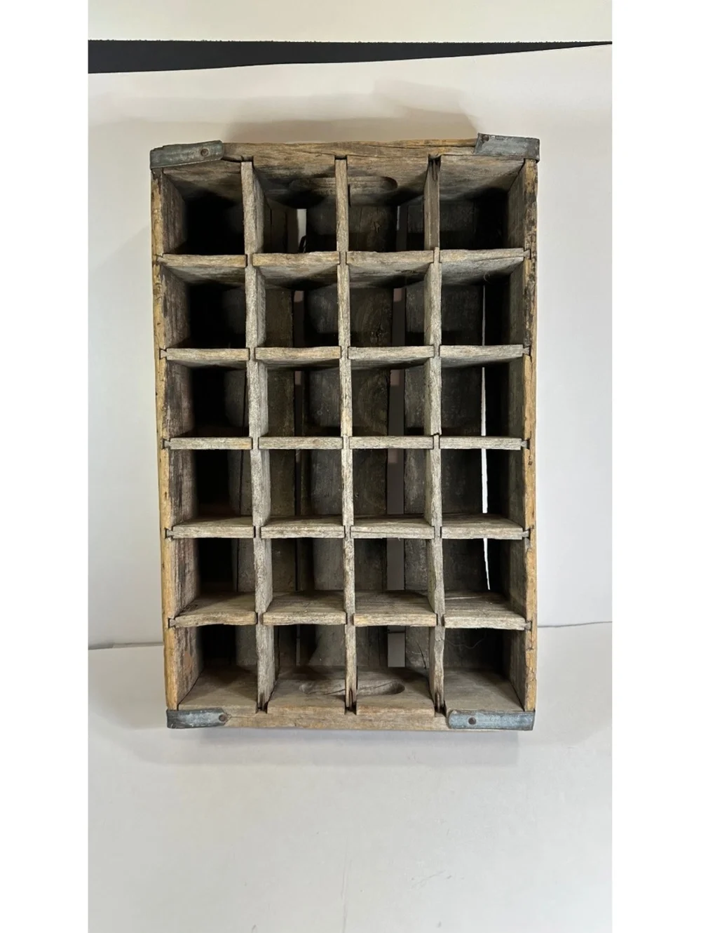 Vintage Pepsi 24-Bottle Wooden Crate Americana Rustic Shelf Soda Decor